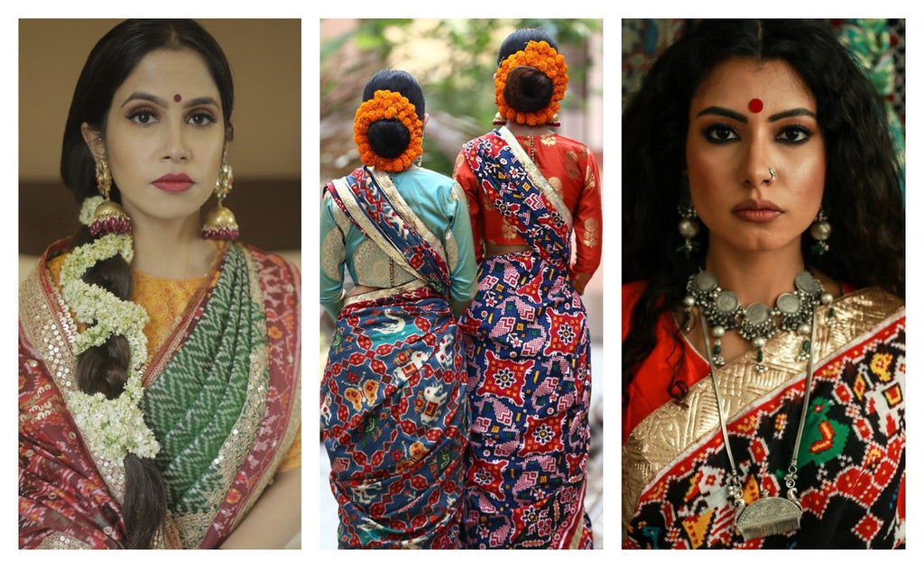 Difference between a single ikkat and a double ikkat patola saree?