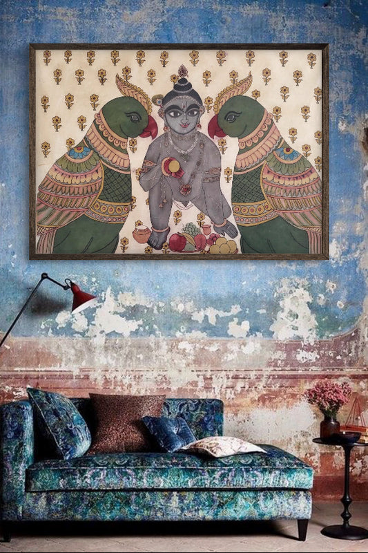 hand painted real pen kalamkari wall painting