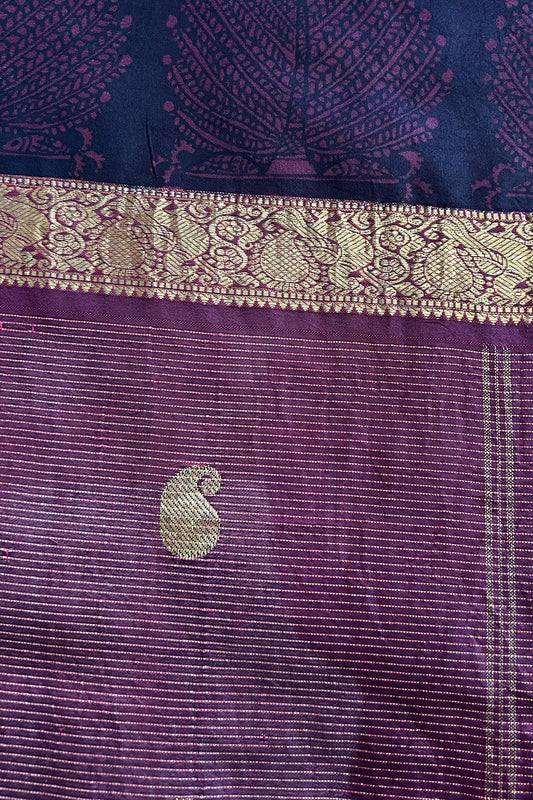 Real handpainted pen kalamkari kanjeeveram silk saree