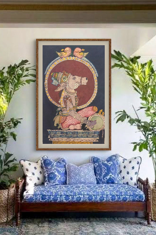 Authentic Handpainted Pen Kalamkari Wall Painting