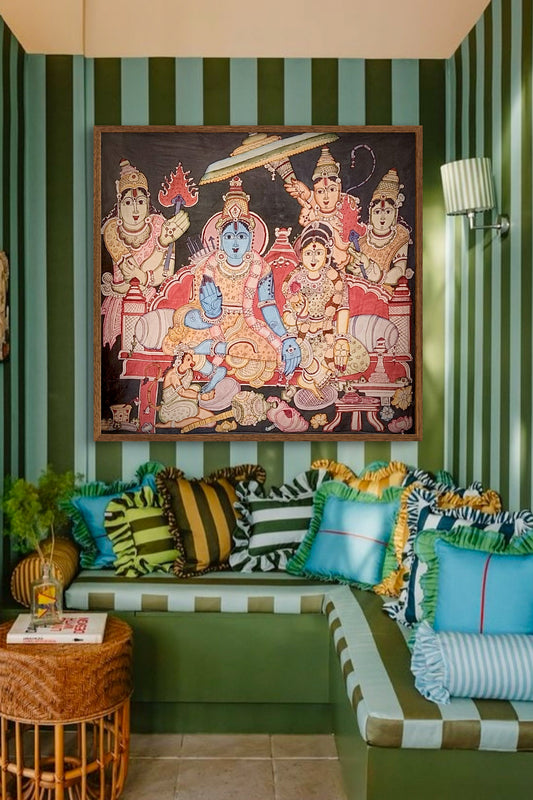 Authentic Handpainted Pen Kalamkari Wall Painting