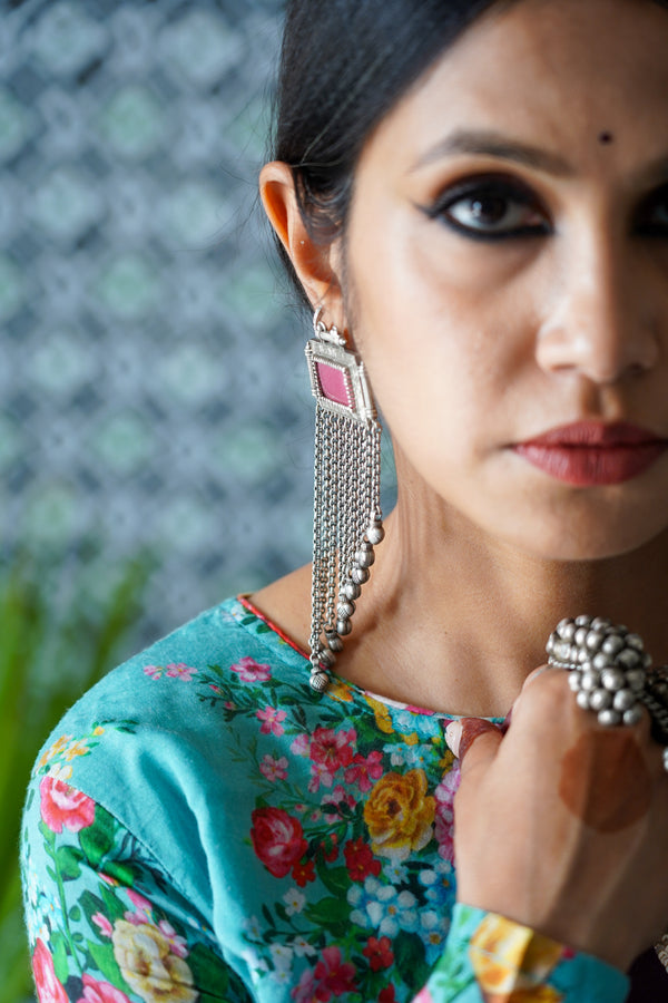 handcrafted silver Jhumka