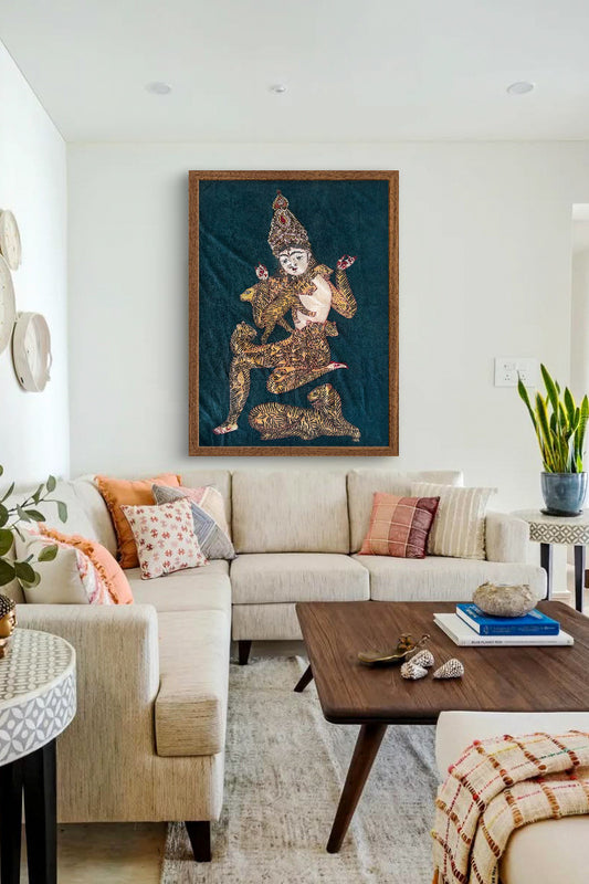 hand painted real pen kalamkari wall painting