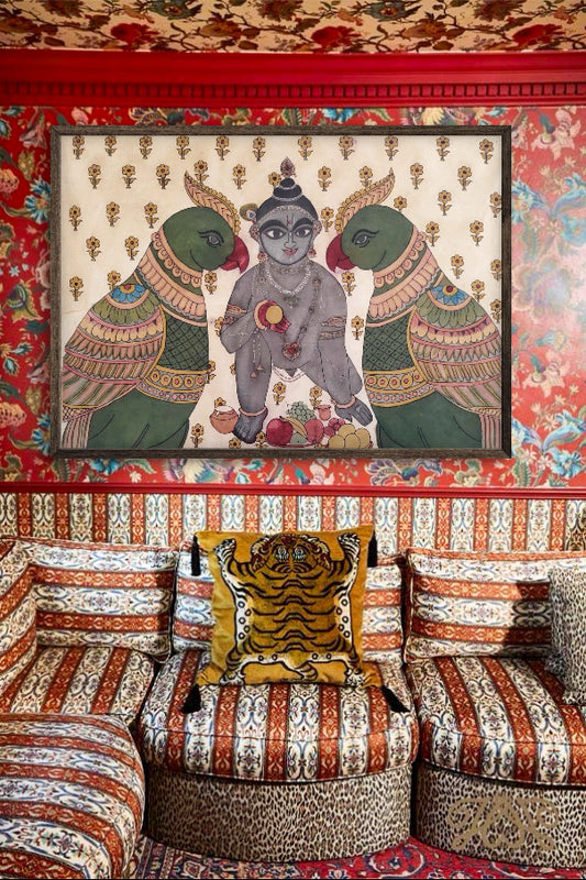hand painted real pen kalamkari wall painting
