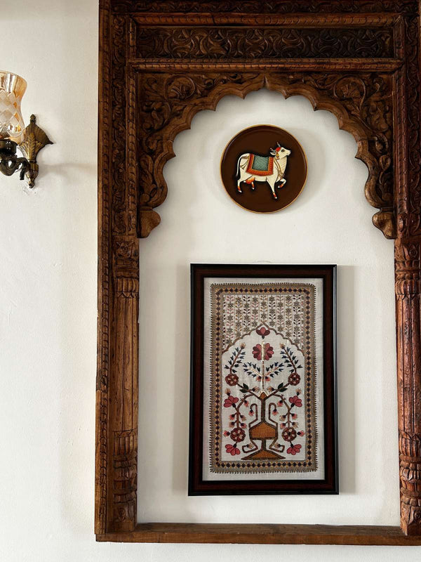Indian hand embroidered wall art