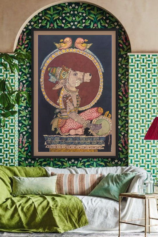 Authentic Handpainted Pen Kalamkari Wall Painting