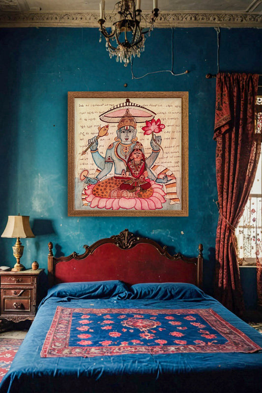hand painted real pen kalamkari wall painting