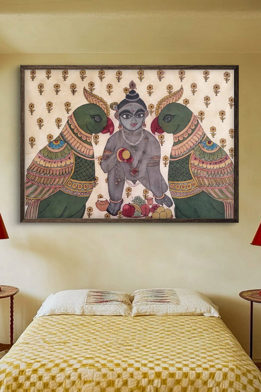 hand painted real pen kalamkari wall painting