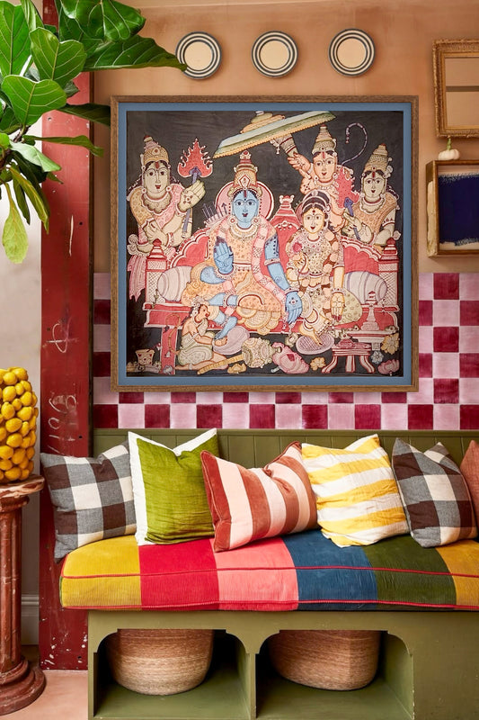 Authentic Handpainted Pen Kalamkari Wall Painting