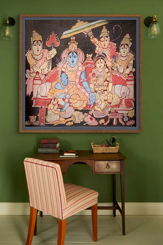Authentic Handpainted Pen Kalamkari Wall Painting