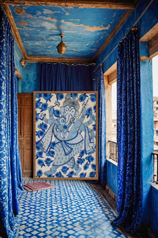 hand painted real pen kalamkari wall painting