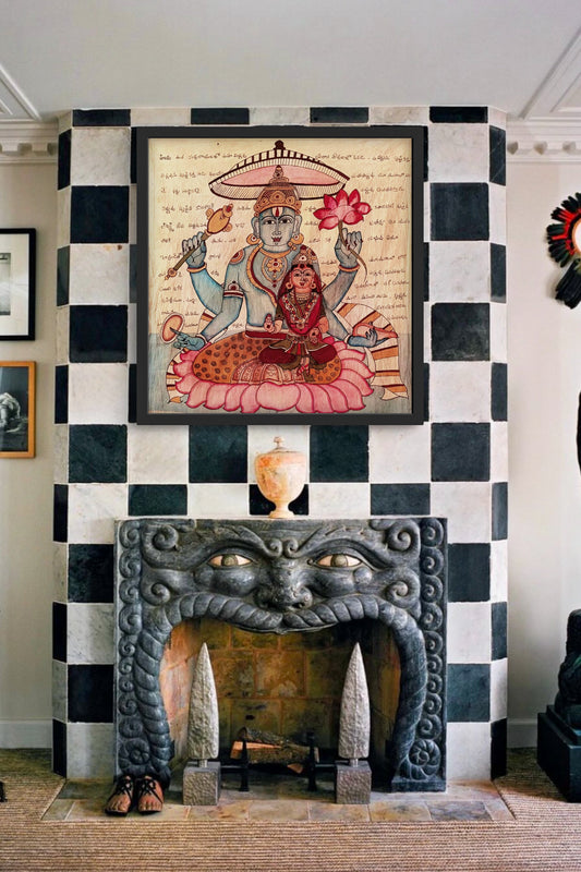 hand painted real pen kalamkari wall painting
