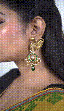 Designer silver earrings