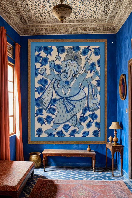 hand painted real pen kalamkari wall painting