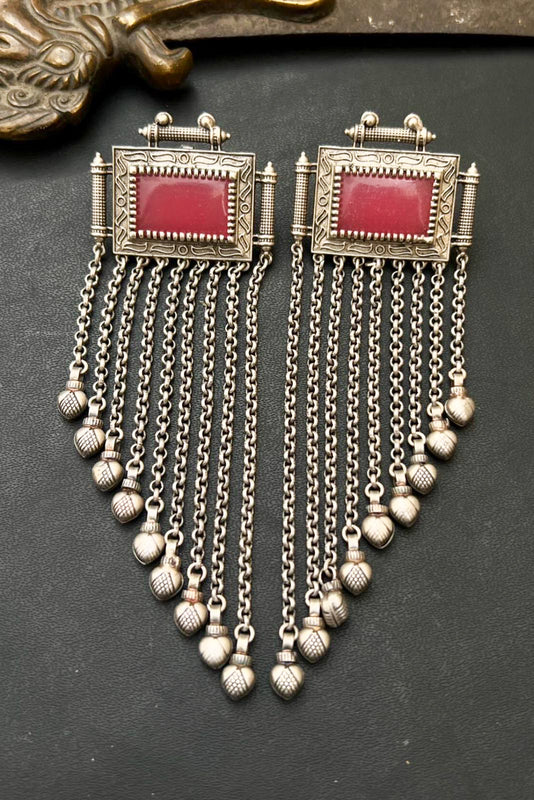 handcrafted silver Jhumka