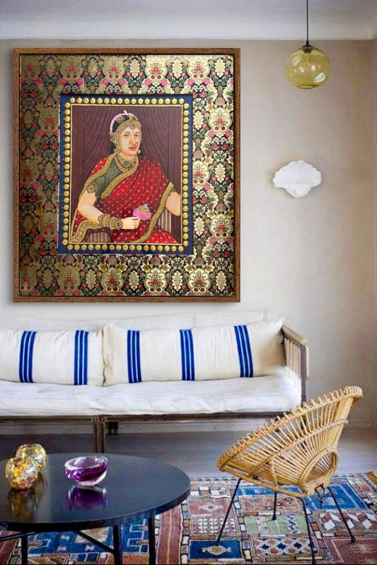 beautiful handcrafted gold Tanjore painting