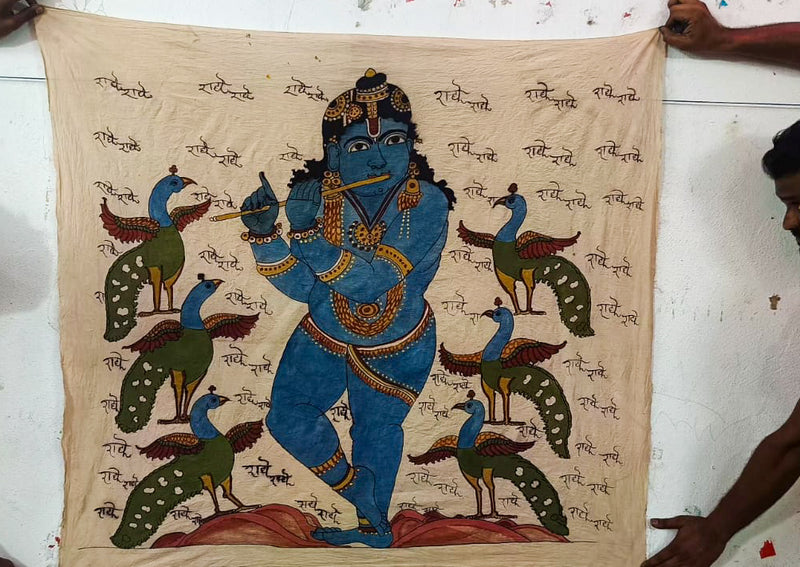 beautiful hand painted real pen kalamkari wall painting