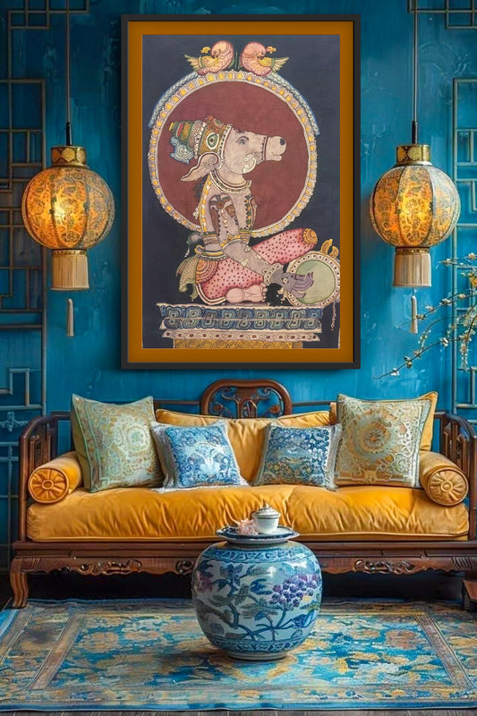 Authentic Handpainted Pen Kalamkari Wall Painting