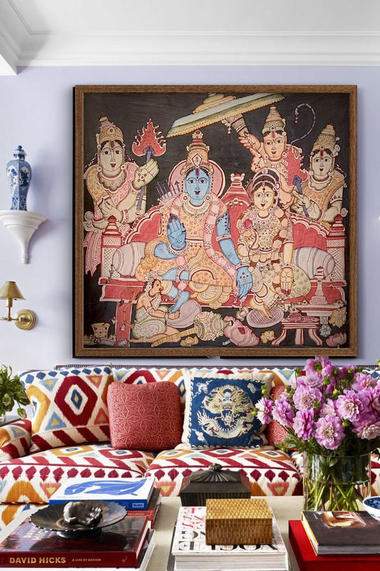 Authentic Handpainted Pen Kalamkari Wall Painting