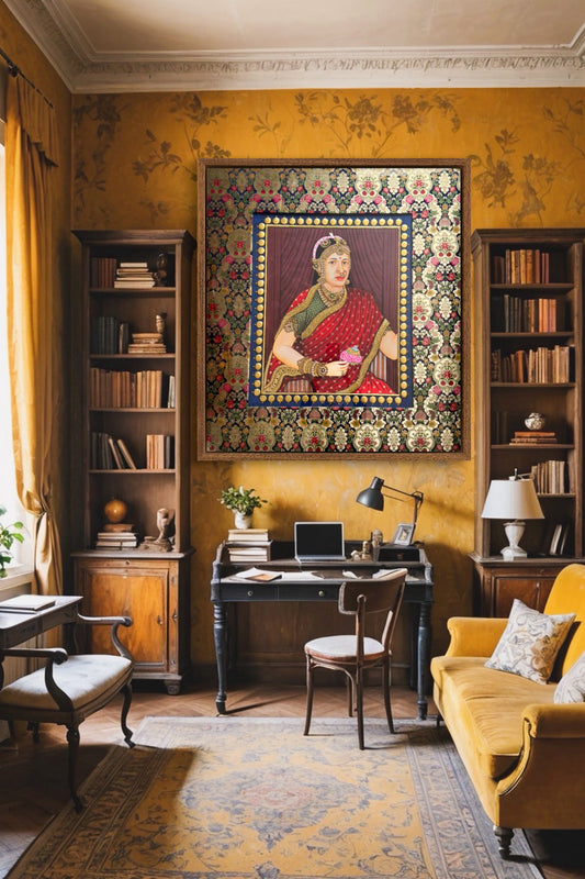 beautiful handcrafted gold Tanjore painting