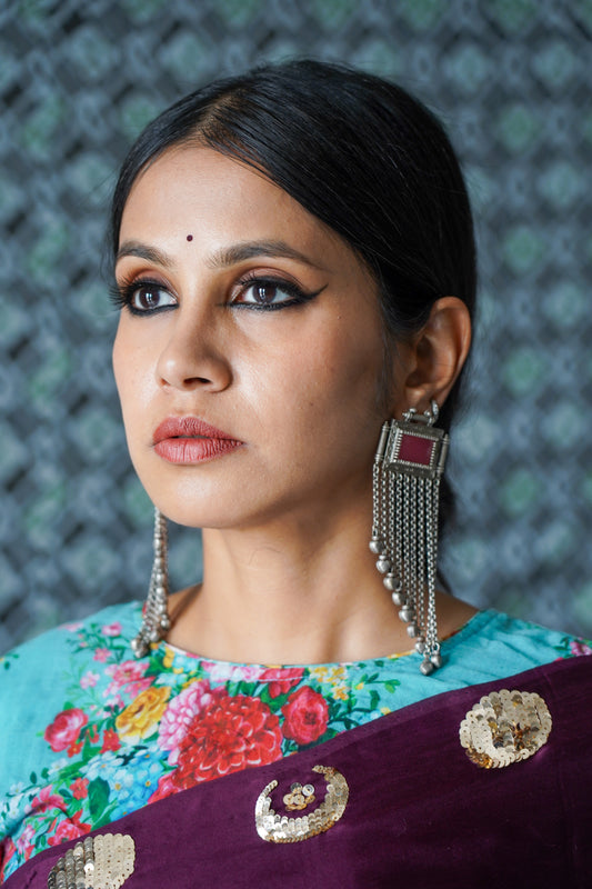 handcrafted silver Jhumka