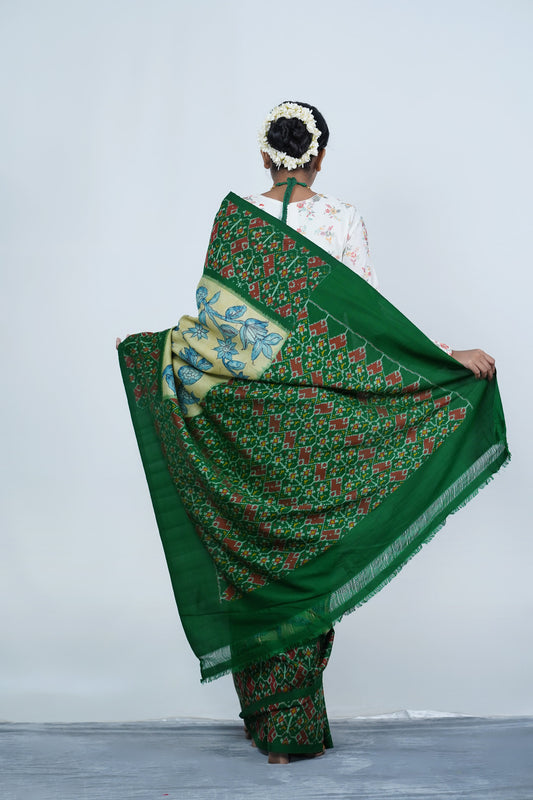 Ayush Kejriwal Kalamkari saree