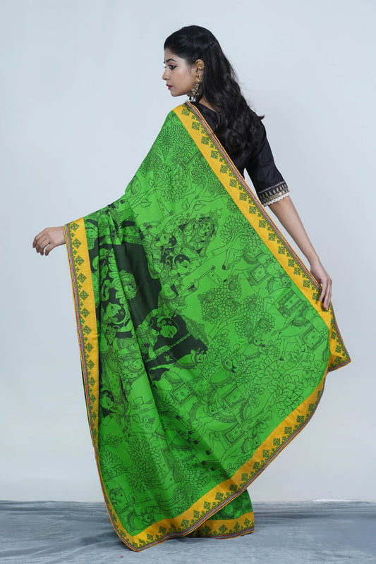 Ayush Kejriwal Kalamkari saree
