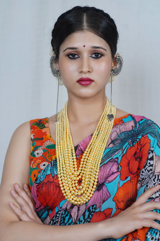 Printed silk saree