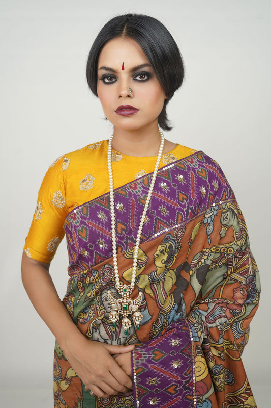 Indian ethnic wedding wear jewellery, Silver neckpiece
