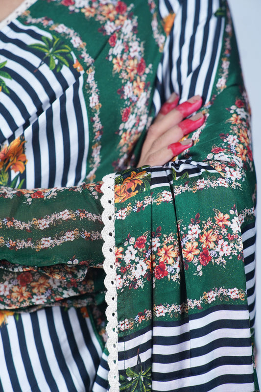 Digital printed silk saree, Saree by Ayush Kejriwal