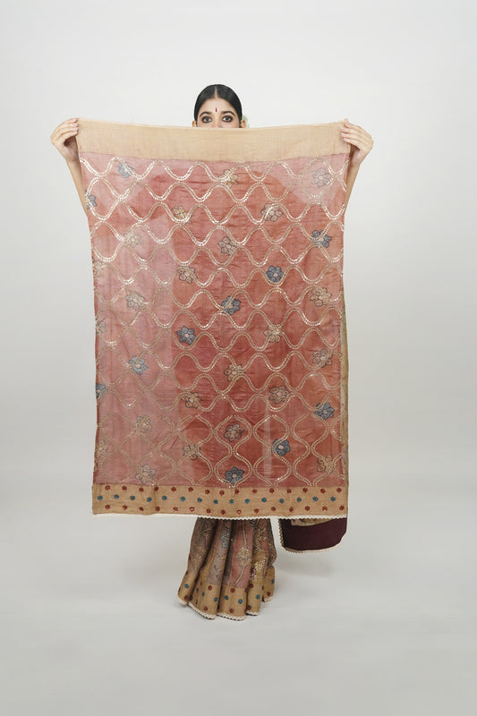 Kalamkari saree blouse piece