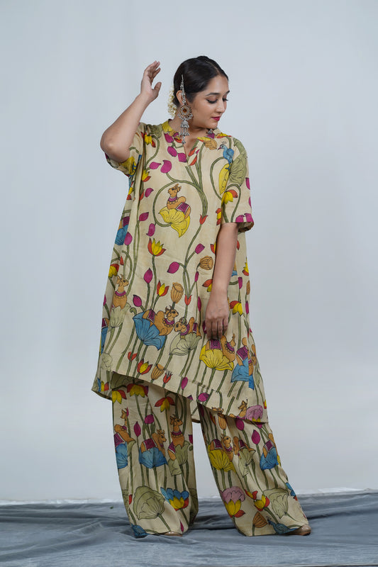 Kalamkari kurta pant set