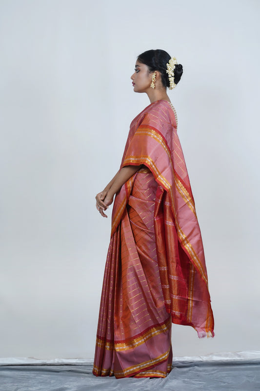 Kanjiveeram silk saree by Ayush Kejriwal