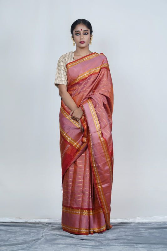 Handwoven designer kanjiveeram silk saree