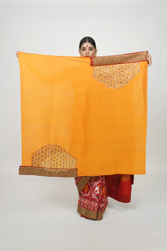 Patan Patola silk saree blouse piece