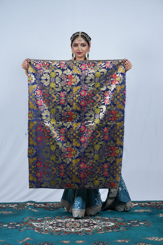 beautiful handcrafted lehariya bandhani saree