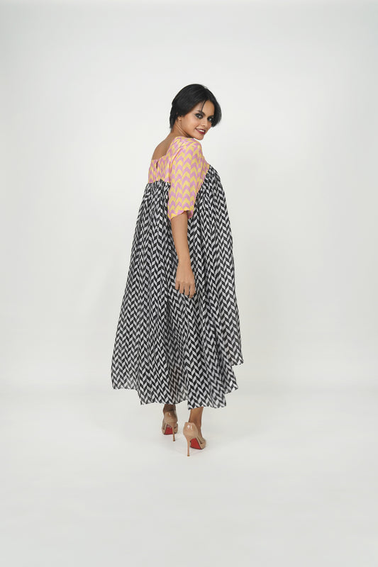 Flowy silk frocks , Dress by Ayush Kejriwal