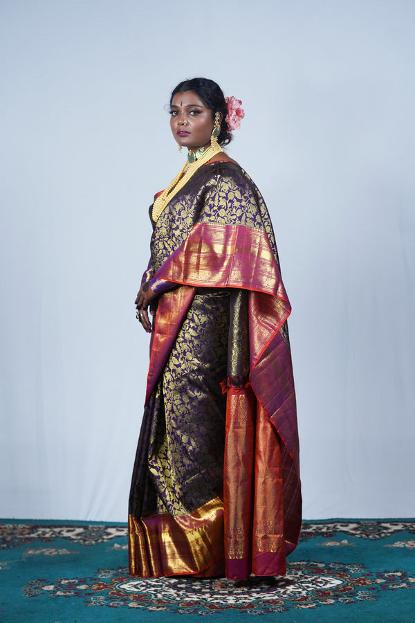 Hand woven Kanjeevaram silk saree