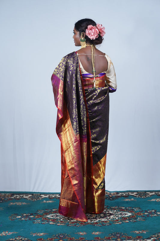 Hand woven Kanjeevaram silk saree