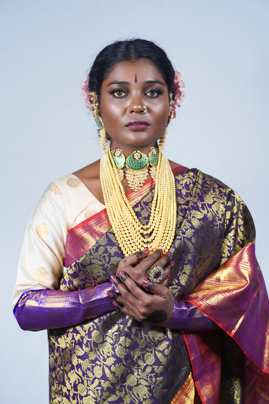 Hand woven Kanjeevaram silk saree