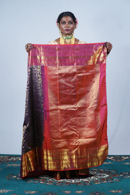 Hand woven Kanjeevaram silk saree