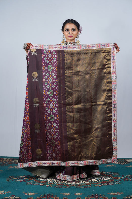 Hand woven embroidered Kanjiveeram silk saree