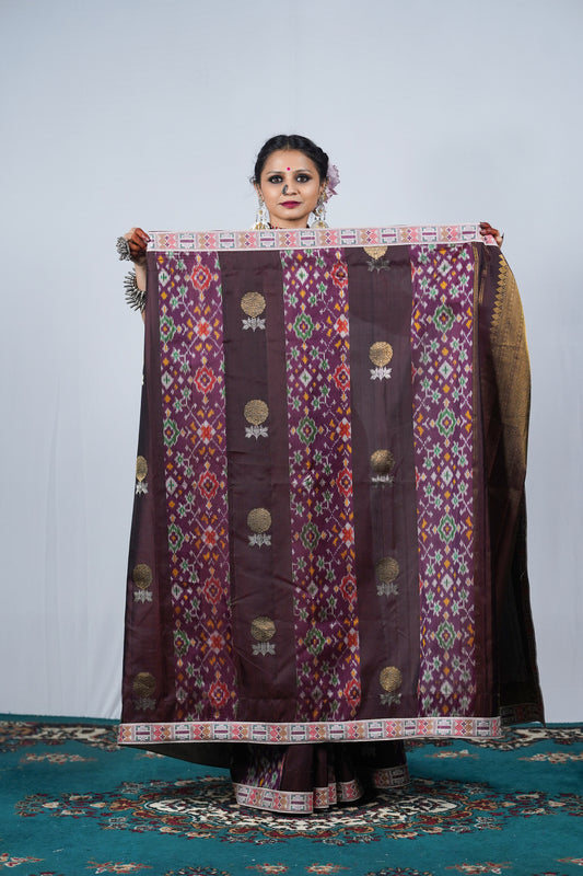 Hand woven embroidered Kanjiveeram silk saree