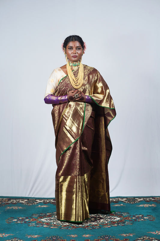 Hand woven Kanjeevaram silk saree
