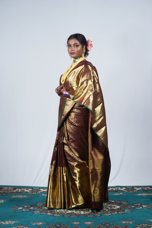 Hand woven Kanjeevaram silk saree