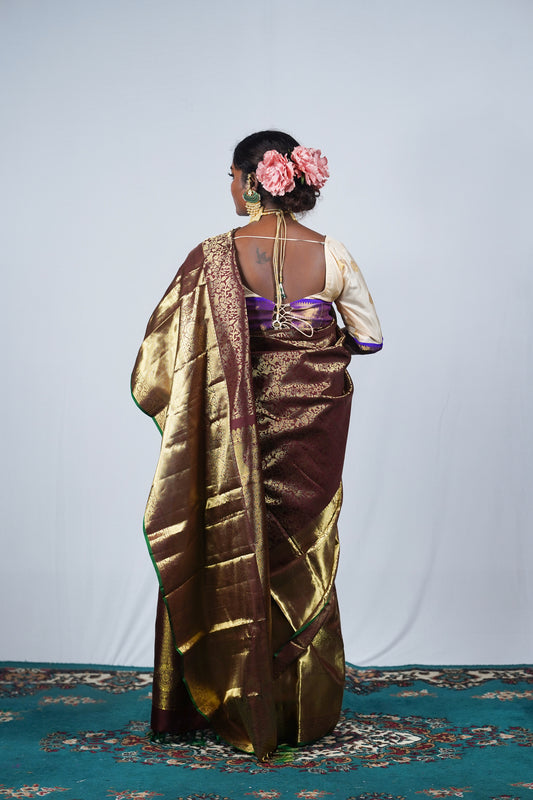 Hand woven Kanjeevaram silk saree