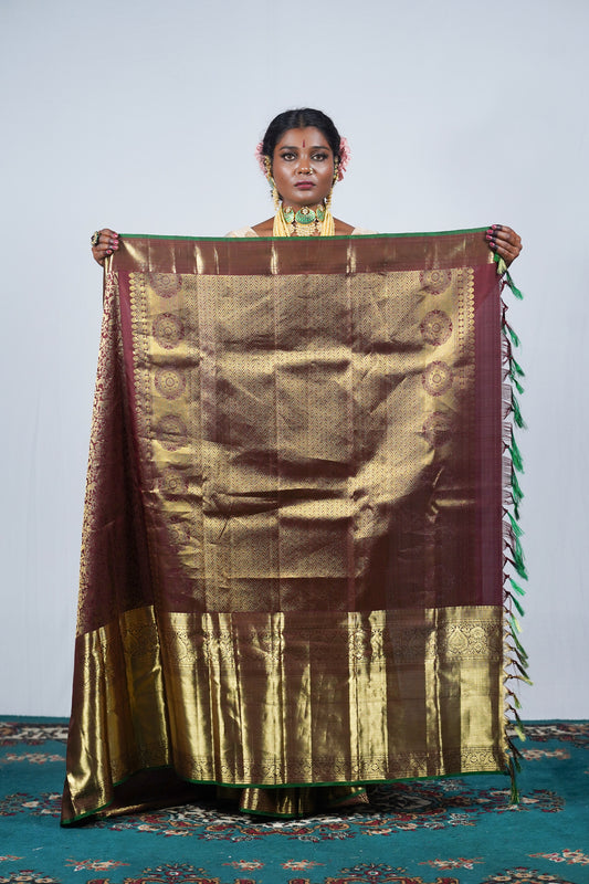 Hand woven Kanjeevaram silk saree