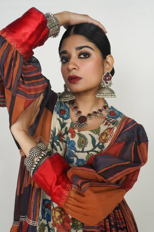 Handpainted Kalamkari Kurti by AYUSH KEJRIWAL