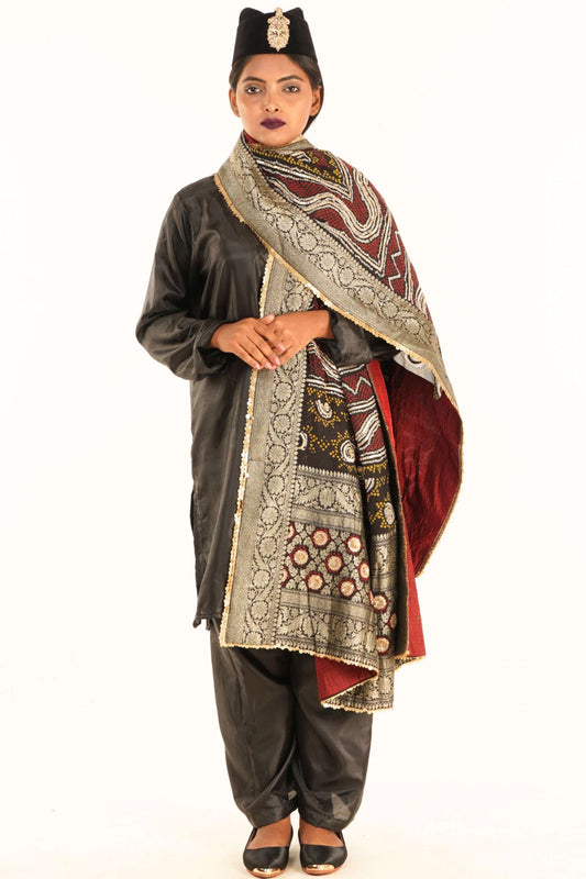 Handcrafted Bandhani Silk Dupatta