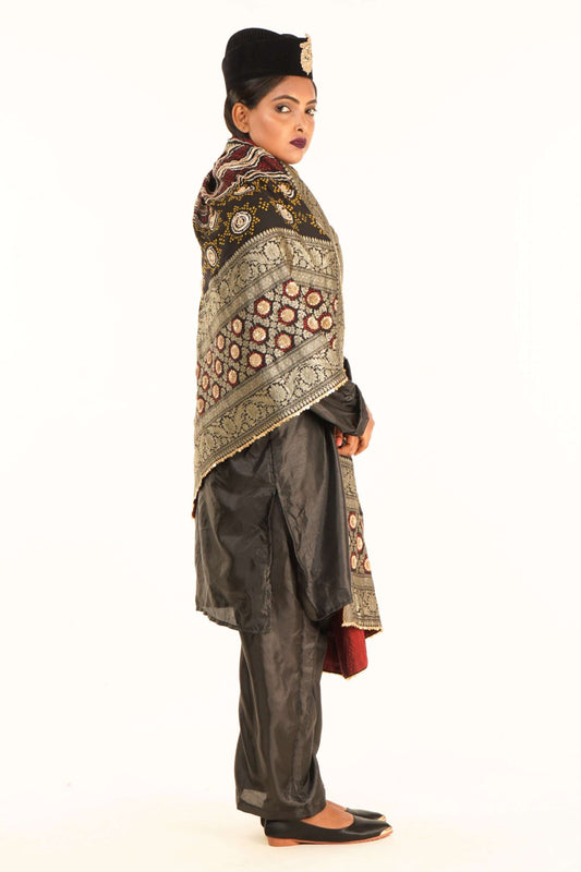 Bandhani handcrafted designer dupatta